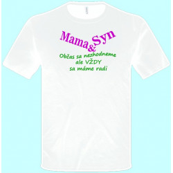 Tričká s potlačou - Mama a syn (pánske tričko)